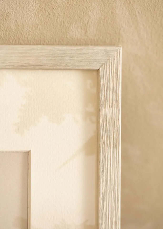 Ramme Ares Hvid Eg 24x30 cm - Passepartout Hvid 6x8 inches