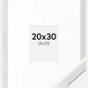 Ramme Ares hvid Eg 20x30 cm - Passepartout Hvid 9x11 cm