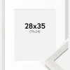 Ramme Ares Hvid Eg 28x35 cm - Passepartout Hvid 20x25 cm