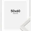 Ramme Ares Hvid Eg 50x60 cm - Passepartout Hvid 41x51 cm