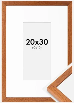 Ramme Ares Kirsebær 20x30 cm - Passepartout Hvid 10x20 cm