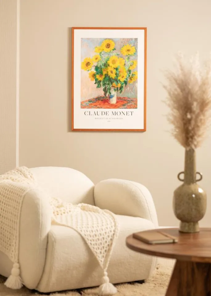 Ramme Ares Kirsebær 40x50 cm - Passepartout Hvid 12x15 inches