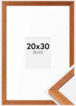 Ramme Ares Kirsebær 20x30 cm - Passepartout Hvid 9x11 cm