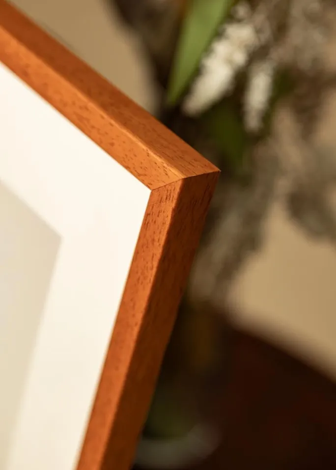 Ramme Ares Kirsebær 30x45 cm - Passepartout Hvid 20x35 cm