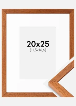 Ramme Ares Kirsebær 20x25 cm - Passepartout Hvid B6 125x176 mm