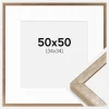 Ramme Ares Messing 50x50 cm - Passepartout Hvid 35x35 cm