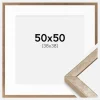 Ramme Ares Messing 50x50 cm - Passepartout Hvid 39x39 cm