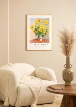 Ramme Ares Naturlig Eg 40x40 cm - Passepartout Hvid 25x25 cm