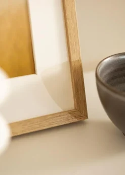 Ramme Ares Naturlig Eg 28x35 cm - Passepartout Hvid 8x10 inches