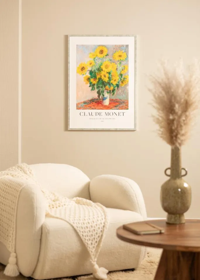 Ramme Ares Sølv 24x30 cm - Passepartout Hvid 5,5x8 inches