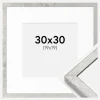 Ramme Ares Sølv 30x30 cm - Passepartout Hvid 20x20 cm