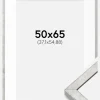Ramme Ares Sølv 50x65 cm - Passepartout Hvid 15x22 inches