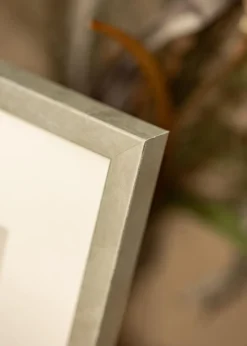 Ramme Ares Sølv 50x65 cm - Passepartout Hvid 40x55 cm