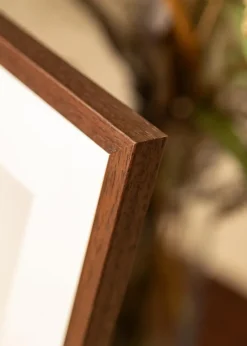 Ramme Ares Teak 50x50 cm - Passepartout Hvid 16x16 inches