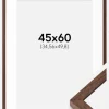 Ramme Ares Teak 45x60 cm - Passepartout Hvid 14x20 inches