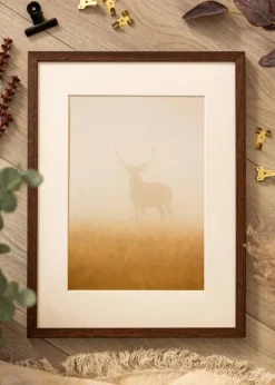 Ramme Ares Teak 45x60 cm - Passepartout Hvid 13x19 inches