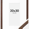 Ramme Ares Teak 20x30 cm - Passepartout Hvid 10x20 cm