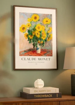 Ramme Ares Valnød 40x40 cm - Passepartout Hvid 25x25 cm