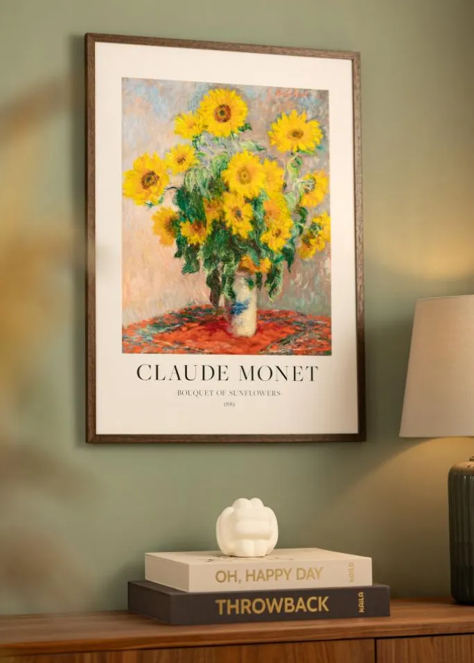 Ramme Ares Valnød 30x30 cm - Passepartout Hvid 20x20 cm