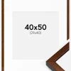 Ramme Ares valnød 40x50 cm - Passepartout Hvid 30x41 cm