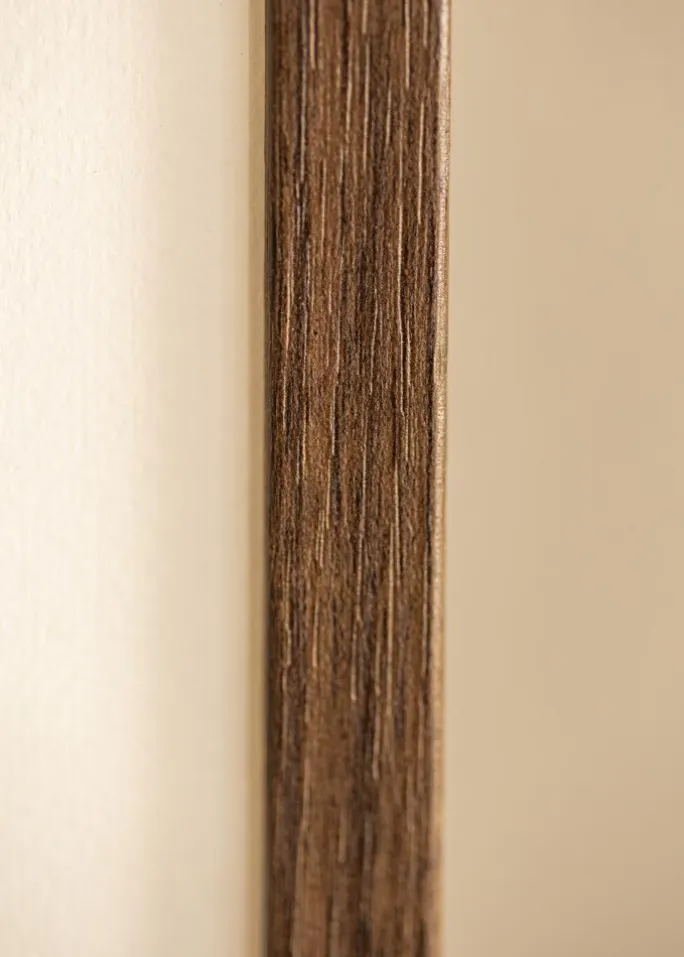 Ramme Ares Valnød 20x20 cm - Passepartout Hvid 4x4 inches