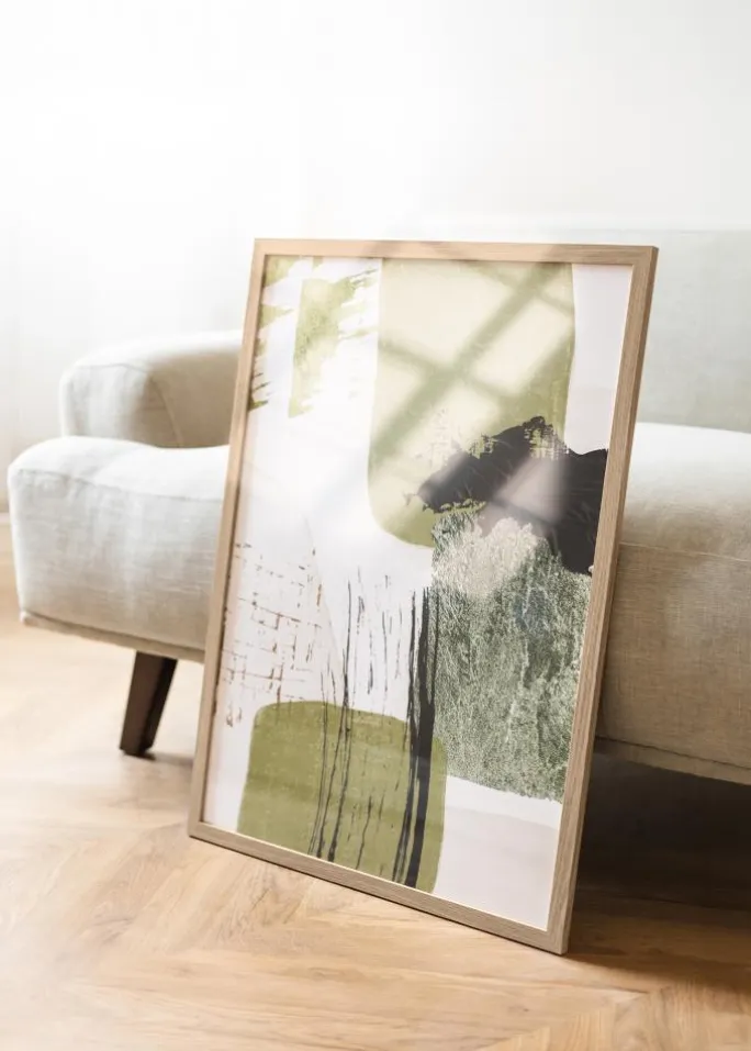 Ramme BGA Classic Eg 60x90 cm - Passepartout Hvid 50x75 cm