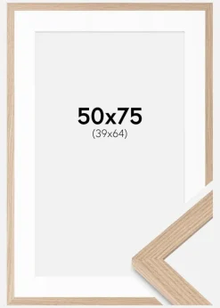 Ramme BGA Classic Eg 50x75 cm - Passepartout Hvid 40x65 cm