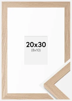 Ramme BGA Classic Eg 20x30 cm - Passepartout Hvid 9x11 cm