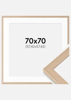 Ramme BGA Classic Eg 70x70 cm - Passepartout Hvid 23x23 inches