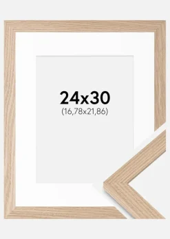 Ramme BGA Classic Eg 24x30 cm - Passepartout Hvid 7x9 inches