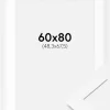 Ramme BGA Classic Hvid 60x80 cm - Passepartout Hvid 49,3x68,5 cm
