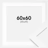 Ramme BGA Classic Hvid 60x60 cm - Passepartout Hvid 50x50 cm