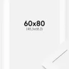 Ramme BGA Classic Hvid 60x80 cm - Passepartout Hvid 49,3x69,3 cm