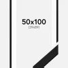 Ramme BGA Classic Sort 50x100 cm - Passepartout Hvid 40x90 cm