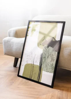 Ramme BGA Classic Sort 50x100 cm - Passepartout Hvid 40x90 cm