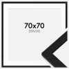 Ramme BGA Classic Sort 70x70 cm - Passepartout Hvid 60x60 cm