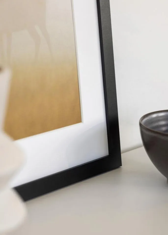 Ramme BGA Classic Sort 70x90 cm - Passepartout Hvid 60x80 cm