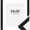 Ramme BGA Classic Sort 24x30 cm - Passepartout Hvid 7x9 inches