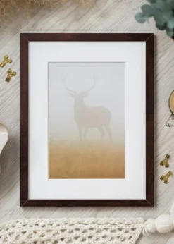 Ramme BGA Classic Valnød 60x80 cm - Passepartout Hvid 50x60 cm