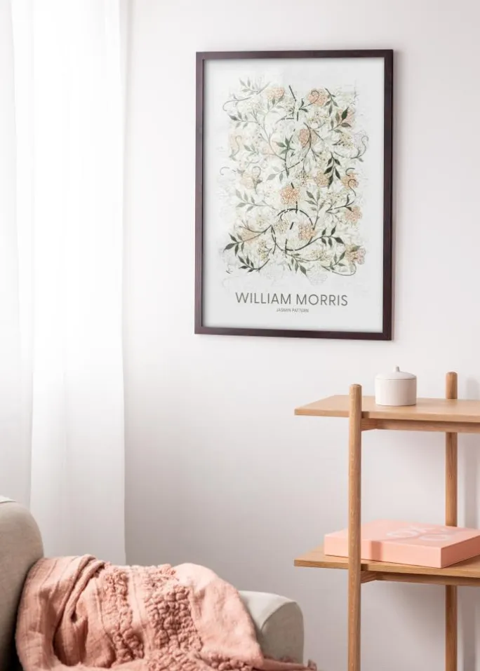 Ramme BGA Classic Valnød 60x80 cm - Passepartout Hvid 50x65 cm