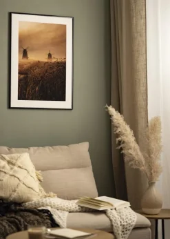 Ramme BGA Modern Style Sort 24x30 cm - Passepartout Hvid 6x8 inches