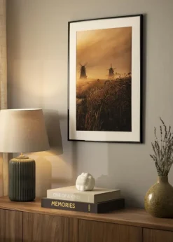 Ramme BGA Modern Style Sort 42x70 cm - Passepartout Hvid 33x60 cm