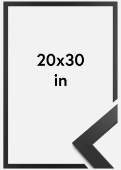 Ramme Black Wood Akrylglas 20x30 inches (50,8x76,2 cm)