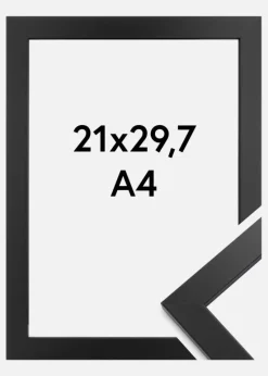 Ramme Black Wood Akrylglas 21x29,7 cm (A4)
