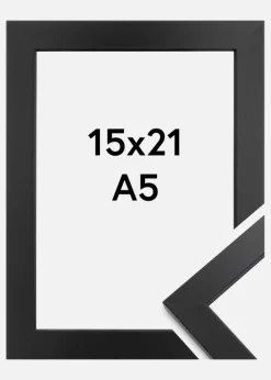 Ramme Black Wood Akrylglas 15x21 cm (A5)