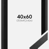 Ramme Black Wood 40x60 cm - Passepartout Sort 32,9x48,3 cm (A3+)