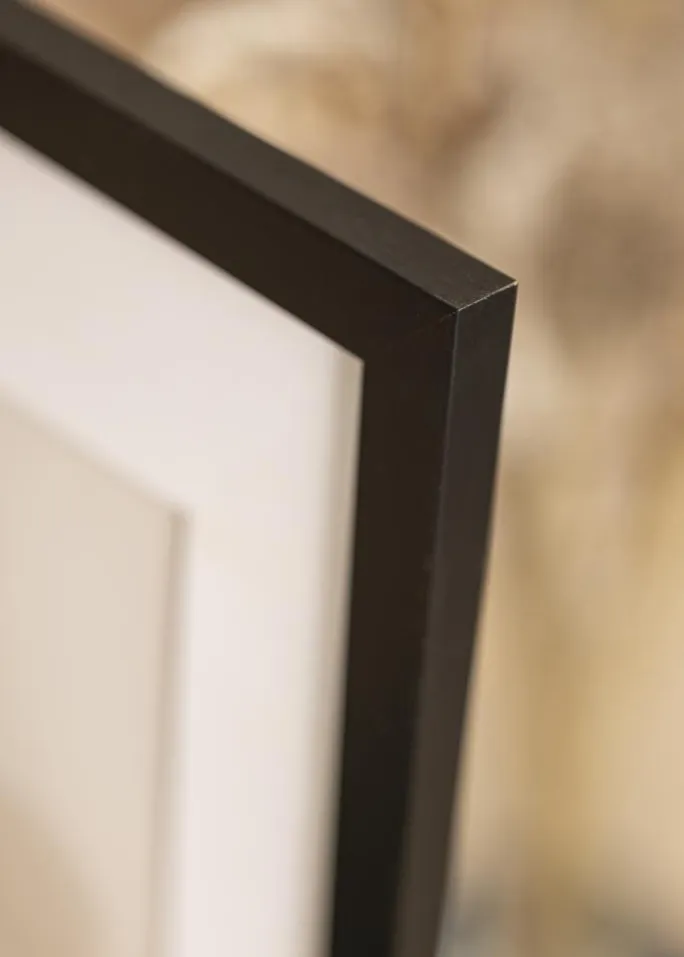 Ramme Black Wood 45x60 cm - Passepartout Hvid 35x50 cm