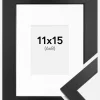 Ramme Black Wood 11x15 cm - Passepartout Hvid 7x9 cm