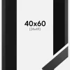 Ramme Black Wood 40x60 cm - Passepartout Sort 25x50 cm