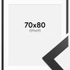 Ramme Black Wood 70x80 cm - Passepartout Hvid 60x70 cm